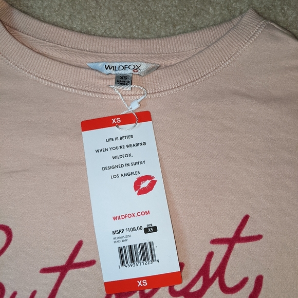 Nwt Wildfox Statement sweater But first cocktails - Picture 7 of 14